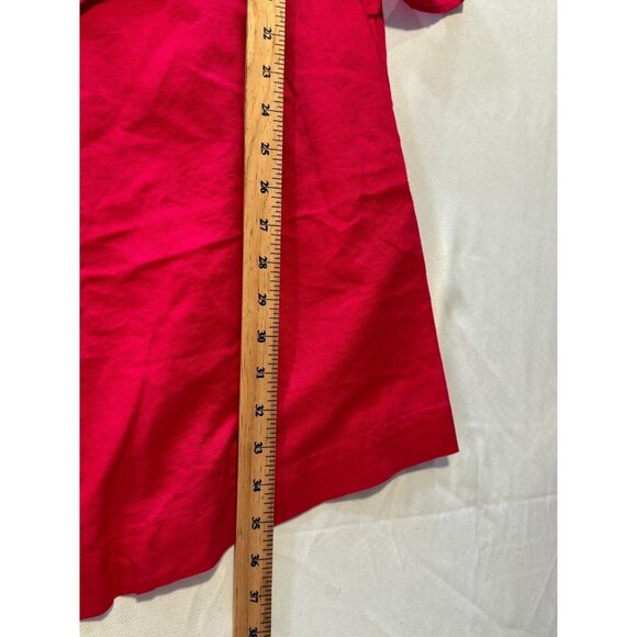 NWT Hudson North Fushsia Pink Red Linen Blend Wrap Belted Summer Dress Sz 2XL - Picture 13 of 15